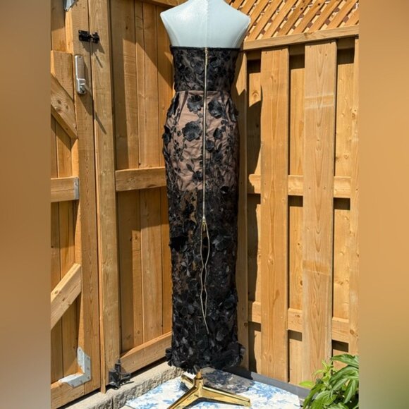 🆕 BRONX & BANCO 🧿 NWOT Jasmine Noir Floral Embroidered Maxi Dress, Sz XS US 2 - Picture 8 of 15